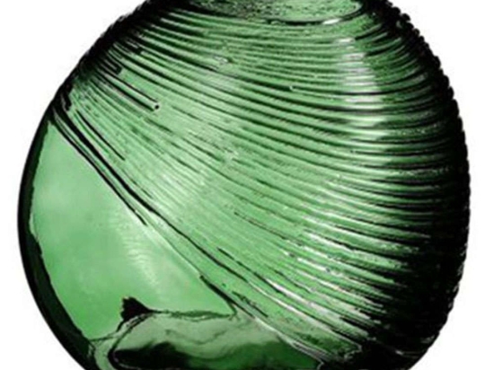 Βάζο Γυάλινο 02.1117301 19,5x16x17cm Green Γυαλί