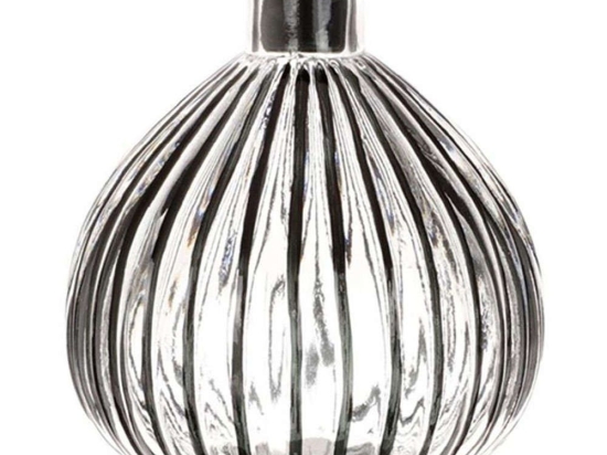 Βάζο Γυάλινο 012.862224238 15x13cm Clear-Black Γυαλί