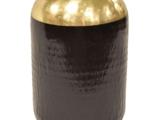 Βάζο Μεταλλικό 00.07.74020 15x24cm Black-Gold Μέταλλο