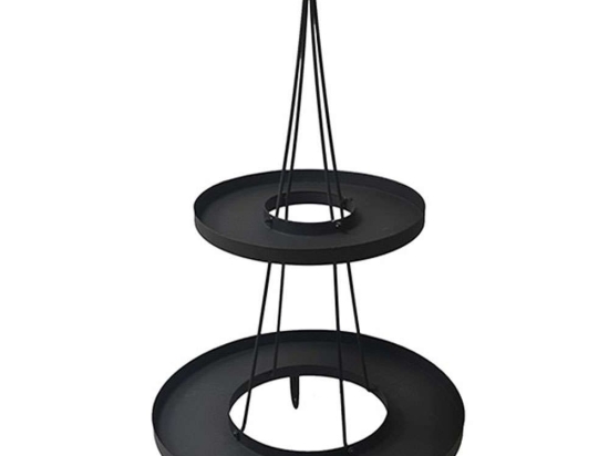 Ορντεβιέρα Διώροφη 03.78439 Φ36x58cm Black Μέταλλο