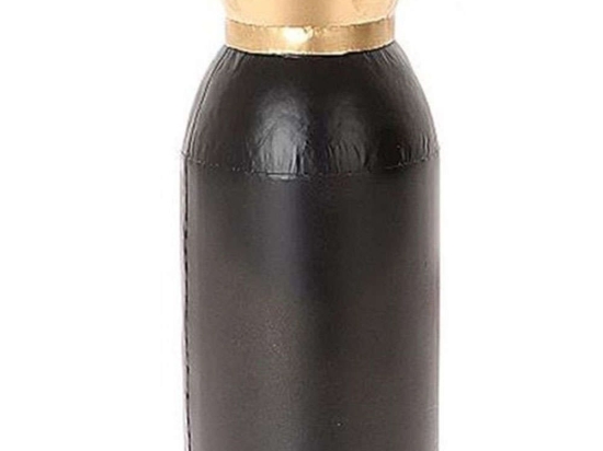 Βάζο 012.862259536 14,3x30,3cm Black-Gold Μέταλλο
