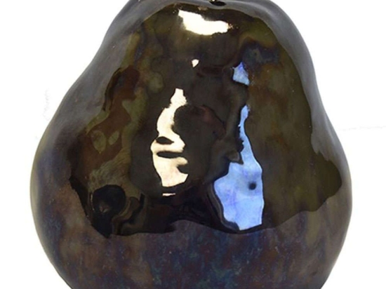 Διακοσμητικό Αχλάδι 026.0072 9x9cm Gold Κεραμικό