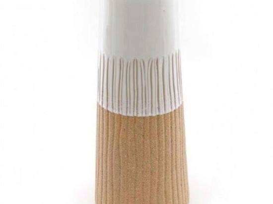 Βάζο Glazed 014.NI1047 33cm Natural-Ecru Κεραμικό