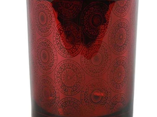 Κηροπήγιο Dolores 013.788308 7x8cm Red Γυαλί