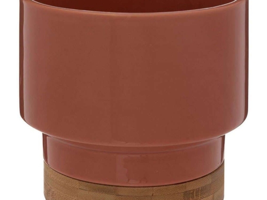 Κασπώ 07.196719B 16x15cm Brown Bamboo,Κεραμικό
