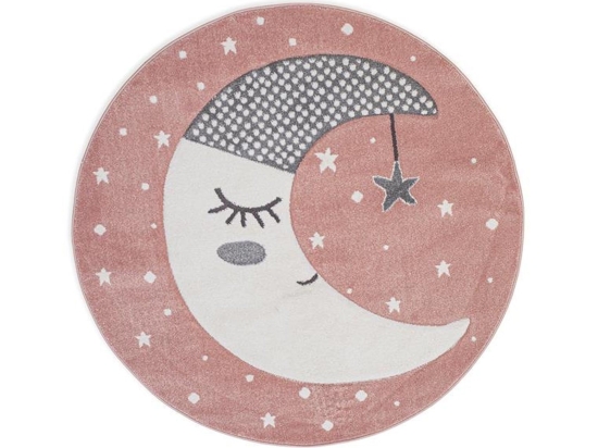 Χαλί Παιδικό Bonita 1314 Round Pink-Ecru New Plan 150X150cm Round