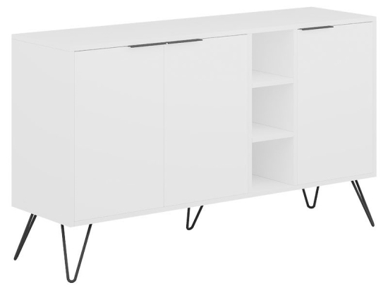 Μπουφές Clara pakoworld λευκό 142x35.5x83εκ