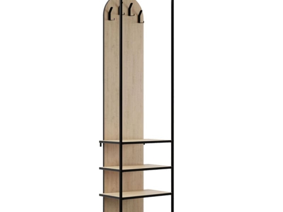 Έπιπλο εισόδου Archy pakoworld μελαμίνης φυσικό 53x32x180εκ