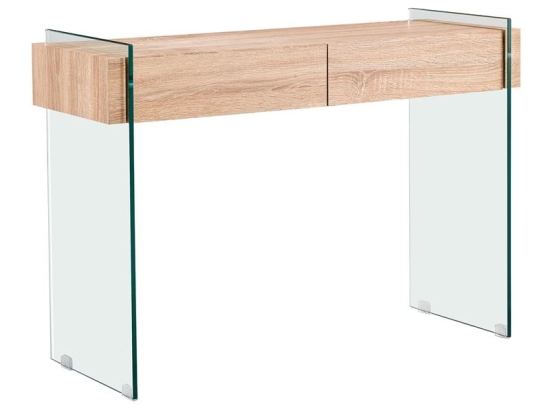 GLASSER WOOD ΚΟΝΣΟΛΑ ΔΙΑΦΑΝΟ ΓΥΑΛΙ 12MM - ΜΕ ΣΥΡΤΑΡΙΑ ΑΠΟΧΡΩΣΗ ΔΡΥΣ