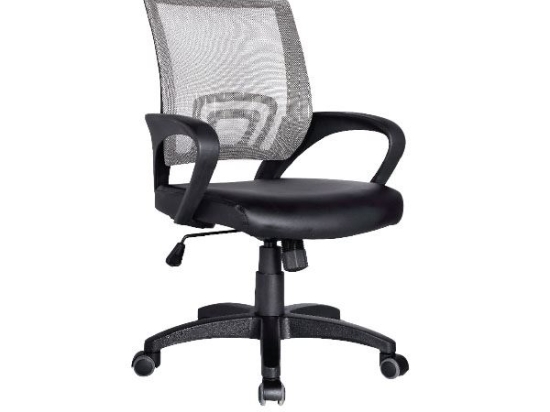 BF2101 ΠΟΛΥΘΡΟΝΑ-PRO ΓΡΑΦΕΙΟΥ ΜΕ ΑΝΑΚΛΙΣΗ, ΓΚΡΙ MESH - ΜΑΥΡΟ PU