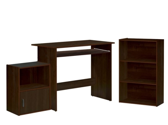 DECON SET ΓΡΑΦΕΙΟ ΚΑΡΥΔΙ: ΓΡΑΦΕΙΟ 90X50X75CM ΒΙΒΛΙΟΘΗΚΗ 50X23X80CM ΝΤΟΥΛΑΠΙ 41X29X54CM