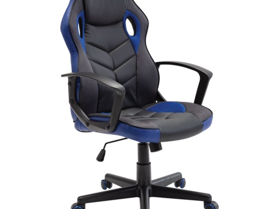 BF7700 GAMING ΠΟΛΥΘΡΟΝΑ MESH, PU ΜΑΥΡΟ - ΜΠΛΕ