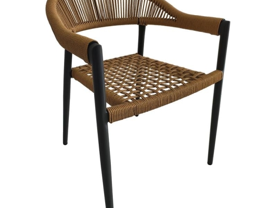 MADISON ΠΟΛΥΘΡΟΝΑ ΒΕΡΑΝΤΑΣ- ΚΗΠΟΥ, ALU ΑΝΘΡΑΚΙ, ROPE WICKER ΦΥΣΙΚΟ, ΣΤΟΙΒΑΖΟΜΕΝΗ