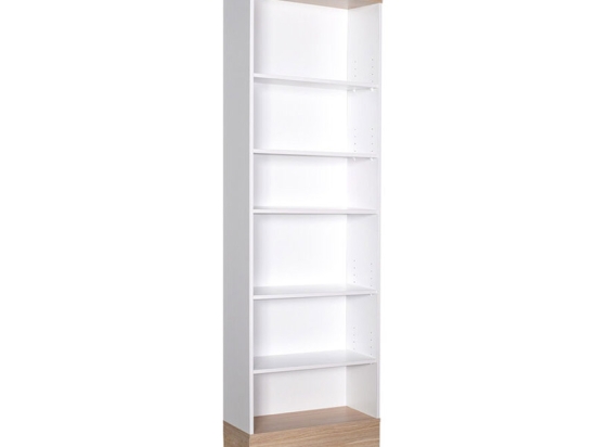 ΒΙΒΛΙΟΘΗΚΗ BATOR PAKOWORLD ΣΕ ΛΕΥΚΟ- OAK ΧΡΩΜΑ 60X26X197ΕΚ