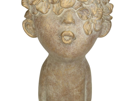 ΚΑΣΠΩ ARTELIBRE ΠΡΟΣΩΠΟ ΧΡΥΣΟ ΤΣΙΜΕΝΤΟ 11.5X11.5X18CM