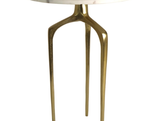 ΤΡΑΠΕΖΑΚΙ ARTELIBRE ΛΕΥΚΟ ΜΑΡΜΑΡΟ 44.2X44.2X62.2CM