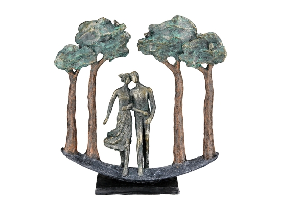 ΓΛΥΠΤΟ 'UNDER TREES' ΖΕΥΓΑΡΙ ΜΟΤΙΒΟ ΠΟΛΥΡΕΖΙΝΗ ΜΠΡΟΝΖΕ 7X29X30CM