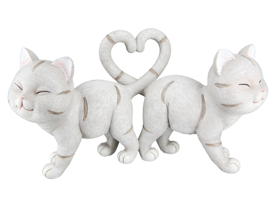 ΦΙΓΟΥΡΑ ΓΑΤΑ 'KITTEN' ΠΟΛΥΡΕΖΙΝΗ ΓΚΡΙ 7.5X20X11CM 2ΤΜΧ