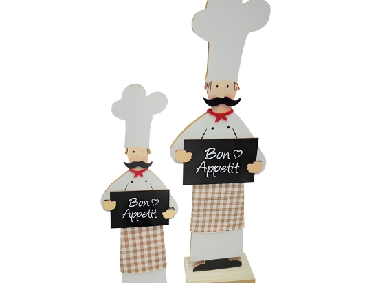 STAND RELIEF COOK "BON APPETIT" CLOTH ΤΣΟΧΑ MDF ΛΕΥΚΟ PU 12 9.5X5X30CM