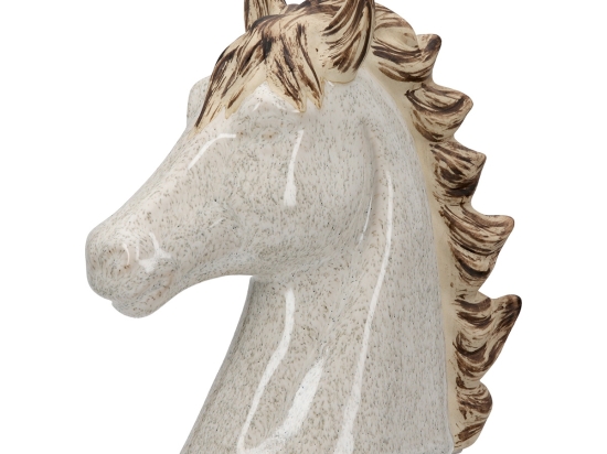  SCULPTURE HORSE CERAMIC BEIGE 14X6X14CM 14X6X14CM