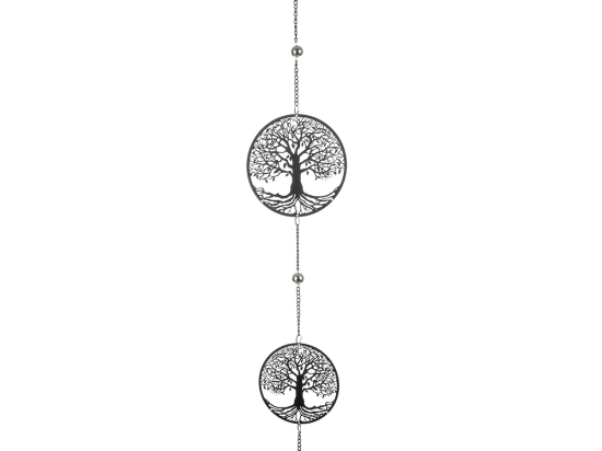  ΓΙΡΛΑΝΤΑ ROUND TREE OF LIFE MOTIF METAL BLACK 15X3X80CM 15X3X80CM