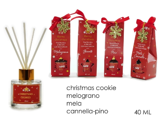ΑΡΩΜΑΤΙΚΟ ΧΩΡΟΥ ΜΕ 5 STICKS ΣΕ ΓΥΑΛΙΝΟ ΔΟΧΕΙΟ 40ML ΣΕ 4 ΕΟΡΤΑΣΤΙΚΑ ΑΡΩΜΑΤΑ