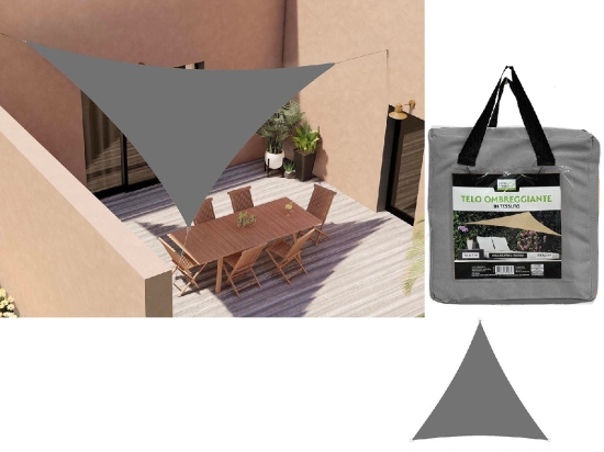 ΠΑΝΙ ΣΚΙΑΣΗΣ ΚΗΠΟΥ ΤΡΙΓΩΝΙΚΟ ΓΚΡΙ 200GSM POLYESTER 3X3X3M