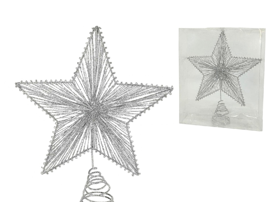 ΚΟΡΥΦΗ ΔΕΝΤΡΟΥ ΑΣΤΕΡΙ ΜΕ GLITTER ΑΣΗΜΙ 30CM