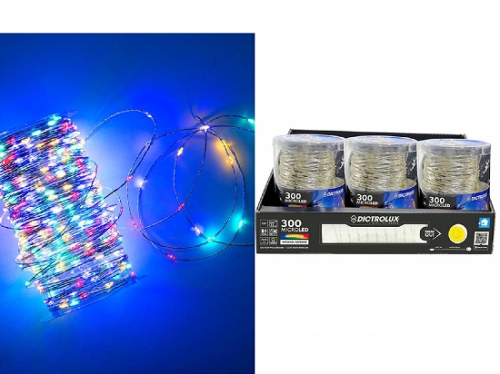 300 MICROLED ΕΣΩΤ. & ΕΞΩΤ. ΧΩΡΟΥ ΜΕ 8 ΠΡΟΓΡΑΜΜΑΤΑ ΚΑΙ ΜΕΤΑΣΧΗΜΑΤΙΣΤΗ ΠΟΛΥΧΡΩΜΟ ΦΩΣ ΔΙΑΦΑΝΟ ΚΑΛΩΔΙΟ ΜΗ ΕΠΕΚΤΕΙΝΟΜΕΝΟ IP44