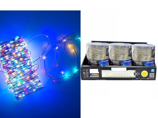 1000 MICROLED ΕΣΩΤ. & ΕΞΩΤ. ΧΩΡΟΥ ΜΕ 8 ΠΡΟΓΡΑΜΜΑΤΑ ΚΑΙ ΜΕΤΑΣΧΗΜΑΤΙΣΤΗ ΠΟΛΥΧΡΩΜΟ ΦΩΣ ΔΙΑΦΑΝΟ ΚΑΛΩΔΙΟ ΜΗ ΕΠΕΚΤΕΙΝΟΜΕΝΟ IP4