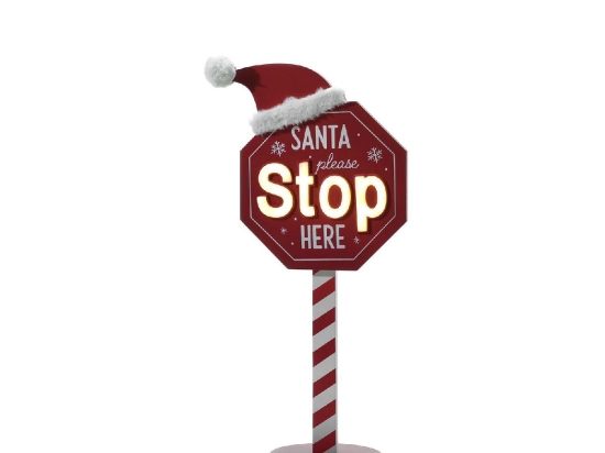 ΣΗΜΑ SANTA STOP ΚΟΚΚΙΝΟ 51CM