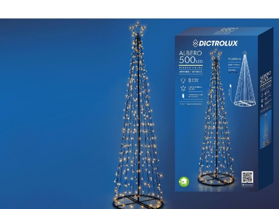 500 LED ΔΕΝΤΡΑΚΙ ΕΣΩΤ. & ΕΞΩΤ. ΧΩΡΟΥ ΜΕ 8 ΠΡΟΓΡΑΜΜΑΤΑ ΚΑΙ ΜΕΤΑΣΧΗΜΑΤΙΣΤΗ ΘΕΡΜΟ ΛΕΥΚΟ ΦΩΣ Φ70X280CM