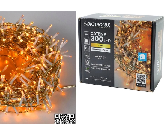 300 LED ΕΣΩΤ. & ΕΞΩΤ. ΧΩΡΟΥ ΜΕ 8 ΠΡΟΓΡΑΜΜΑΤΑ ΧΡΥΣΟ ΦΩΣ ΔΙΑΦΑΝΟ ΚΑΛΩΔΙΟ ΜΗ ΕΠΕΚΤΕΙΝΟΜΕΝΟ 31V 14M