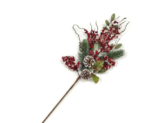 ΚΛΑΔΙ ΠΕΥΚΟ ΜΕ BERRIES 61CM