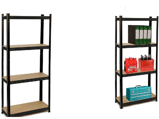 ΡΑΦΙΑ ΜΑΥΡΟ ΜΕΤΑΛΛΟ/MDF 75X30X173CM