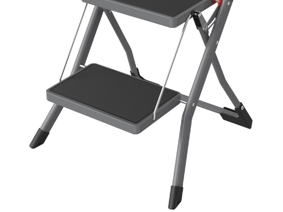 ΣΚΑΜΠΟ ΔΙΠΛΗΣ ΣΚΑΛΑΣ ΓΚΡΙ ΑΤΣΑΛΙΝΟ 49.5X48.5X44.5CM