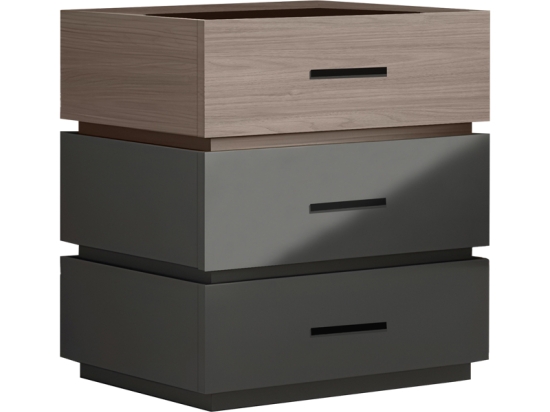 ΚΟΜΟΔΙΝΟ SONLEN PAKOWORLD MDF ΣΕ SONOMA-ΑΝΘΡΑΚΙ ΑΠΟΧΡΩΣΗ 60X40X66ΕΚ