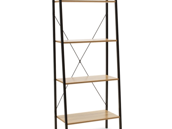 ΒΙΒΛΙΟΘΗΚΗ- ΡΑΦΙΕΡΑ RAMON PAKOWORLD ΦΥΣΙΚΟ-ΜΑΥΡΟ 60X23X145,5ΕΚ