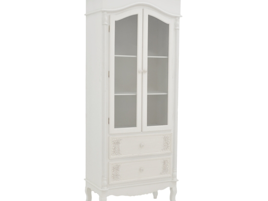 ΒΙΤΡΙΝΑ PAZLEN INART MDF ΣΕ ΛΕΥΚΗ ΑΝΤΙΚΕ ΑΠΟΧΡΩΣΗ 74.5X39X190ΕΚ