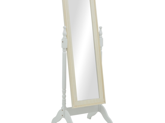 ΚΑΘΡΕΠΤΗΣ MALONE INART MDF ΣΕ ΛΕΥΚΗ ΑΝΤΙΚΕ ΑΠΟΧΡΩΣΗ 55X50X160ΕΚ