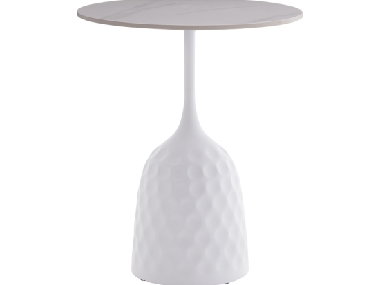 ΒΟΗΘΗΤΙΚΟ ΤΡΑΠΕΖΙ KOUSIEN INART ΛΕΥΚΟ SINTERED STONE Φ50X60ΕΚ
