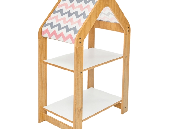 ΡΑΦΙΕΡΑ MONTESSORI ZOILEN PAKOWORLD ΦΥΣΙΚΟ-ΛΕΥΚΟ-ΡΟΖ MDF 50X30X80ΕΚ