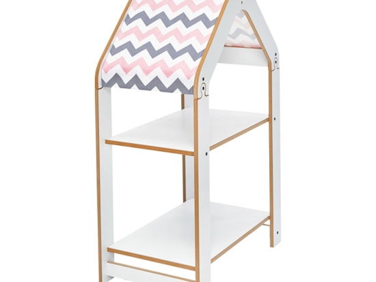 ΡΑΦΙΕΡΑ MONTESSORI ZOILEN PAKOWORLD ΛΕΥΚΟ-ΡΟΖ MDF 50X30X80ΕΚ