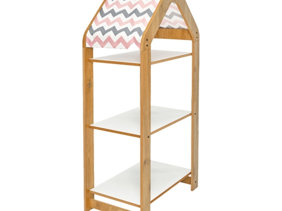 ΡΑΦΙΕΡΑ MONTESSORI ZOILEN I PAKOWORLD ΛΕΥΚΟ-ΦΥΣΙΚΟ-ΡΟΖ MDF 50X30X100ΕΚ
