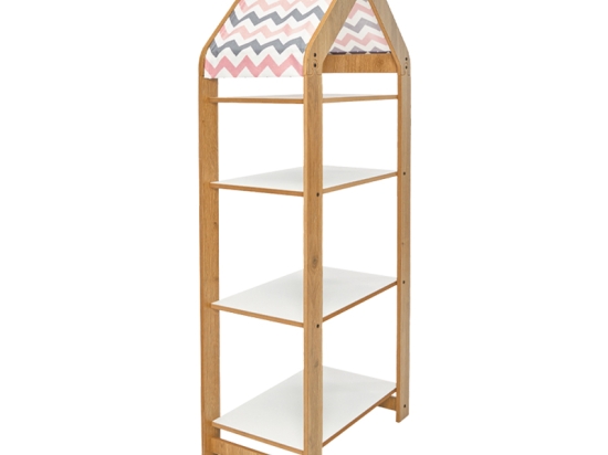 ΡΑΦΙΕΡΑ MONTESSORI ZOILEN II PAKOWORLD ΦΥΣΙΚΟ-ΛΕΥΚΟ-ΡΟΖ MDF 50X30X120ΕΚ