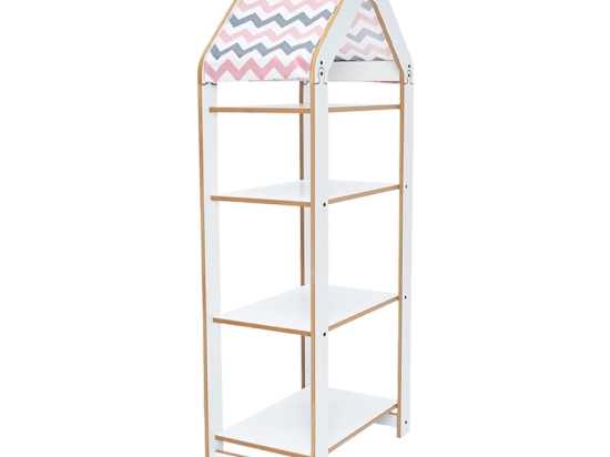 ΡΑΦΙΕΡΑ MONTESSORI ZOILEN II PAKOWORLD ΛΕΥΚΟ-ΡΟΖ MDF 50X30X120ΕΚ