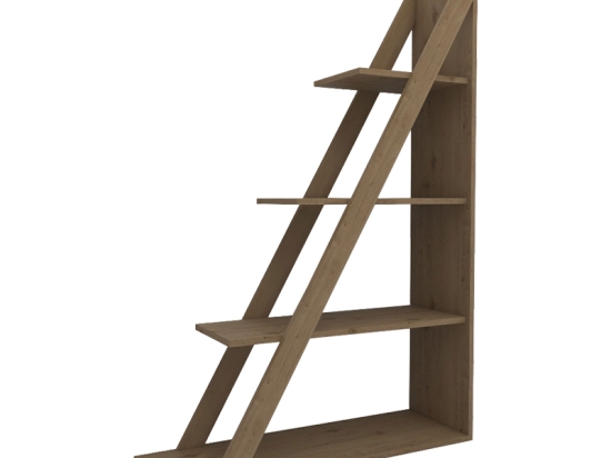ΒΙΒΛΙΟΘΗΚΗ QUINA PAKOWORLD ΣΕ OAK ΑΠΟΧΡΩΣΗ 100X30X150ΕΚ