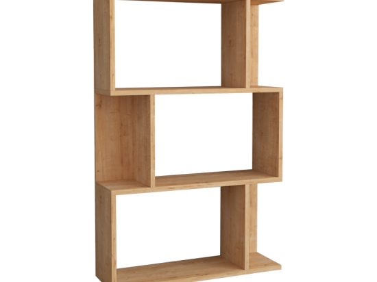 ΒΙΒΛΙΟΘΗΚΗ KADU PAKOWORLD ΣΕ OAK ΑΠΟΧΡΩΣΗ  72X22X108ΕΚ
