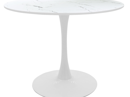 ΤΡΑΠΕΖΙ BALOU I PAKOWORLD MDF ΛΕΥΚΟ ΜΑΡΜΑΡΟΥ Φ120X75ΕΚ
