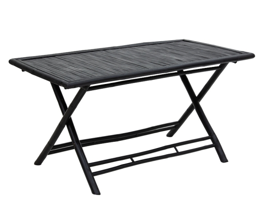 ΤΡΑΠΕΖΙ BADOU PAKOWORLD ΠΤΥΣΣΟΜΕΝΟ BAMBOO ΜΑΥΡΟ 150X80X77ΕΚ